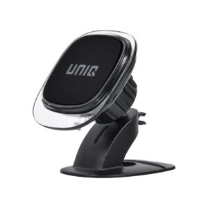 UNIQ Accessory Support magnétique rotatif à 360 degrés pour téléphone portable sur le tableau de bord - Noir